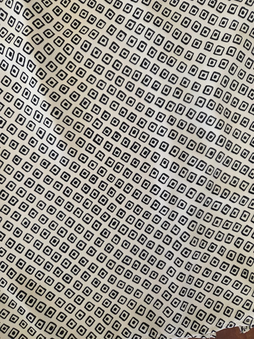 Worthington Black and Cream Diamond-Print Skirt